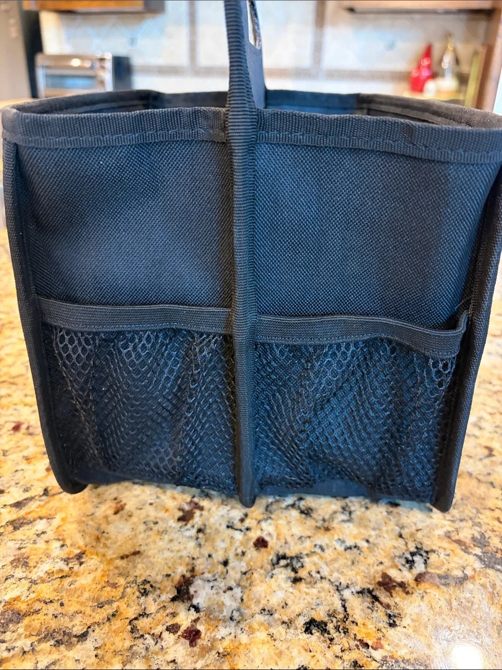 Thirty-one Gifts Charcoal Cross hatch Double Duty Caddy Charging station